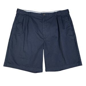 Vintage Tommy Hilfiger Shorts Mens 42 Navy Cotton Pleated Front Golf Chino 90s